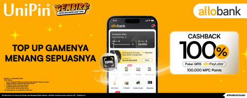 Top up Game Favorit Kamu Pakai QRIS Allo PayLater Dapatkan Cashback 100% MPC Point!